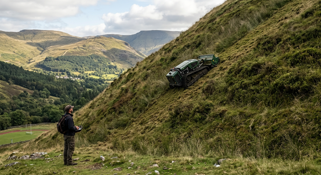 Remote Control Track Mowers on Steep Slopes: What Angle Can They Actually Handle? Featured Image