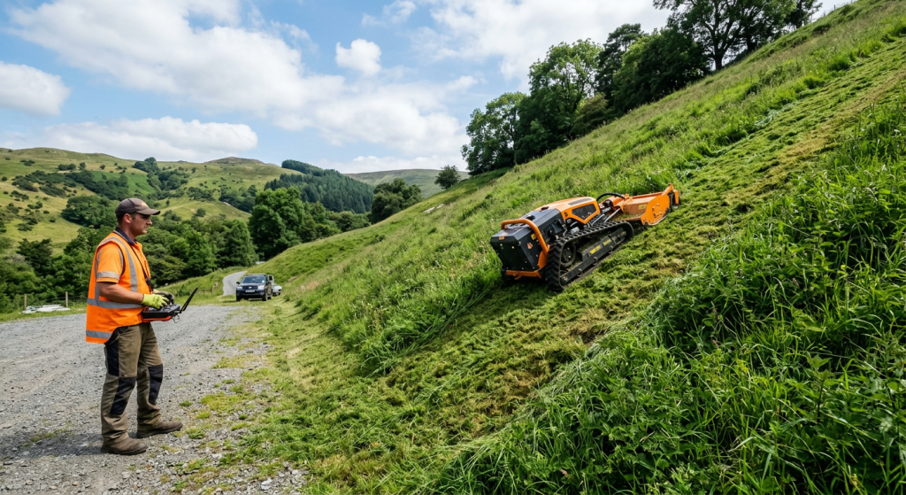 Remote Control Track Mower vs. Ride-On Slope Mower: Which Is Safer and More Productive on Steep Terrain? Featured Image